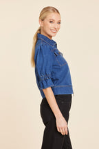 Denim Double Zip Jacket