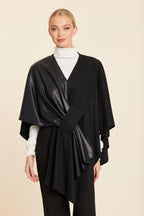 Faux Leather & Faux Suede Whipstitch Wrap