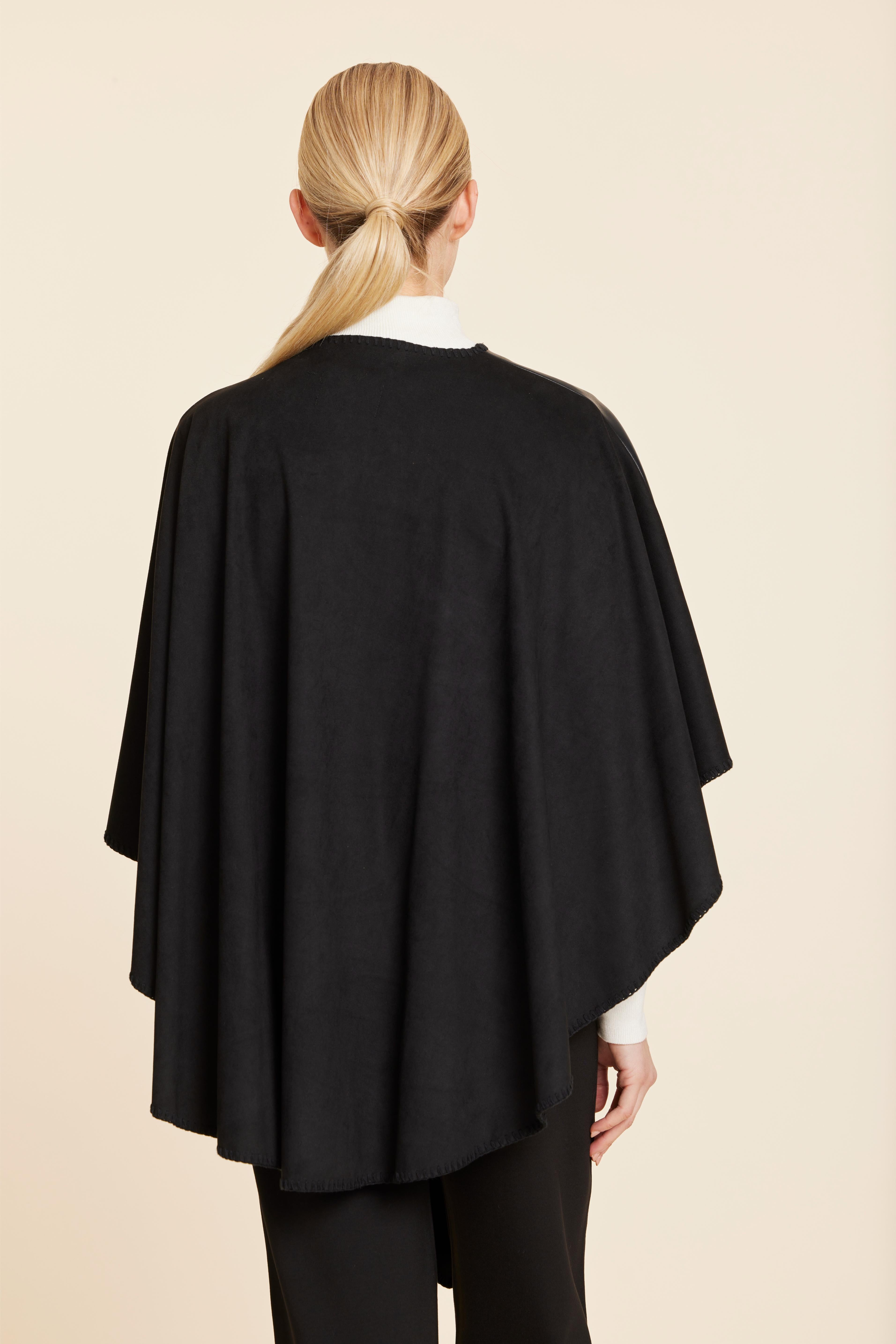 Faux Leather & Faux Suede Whipstitch Wrap