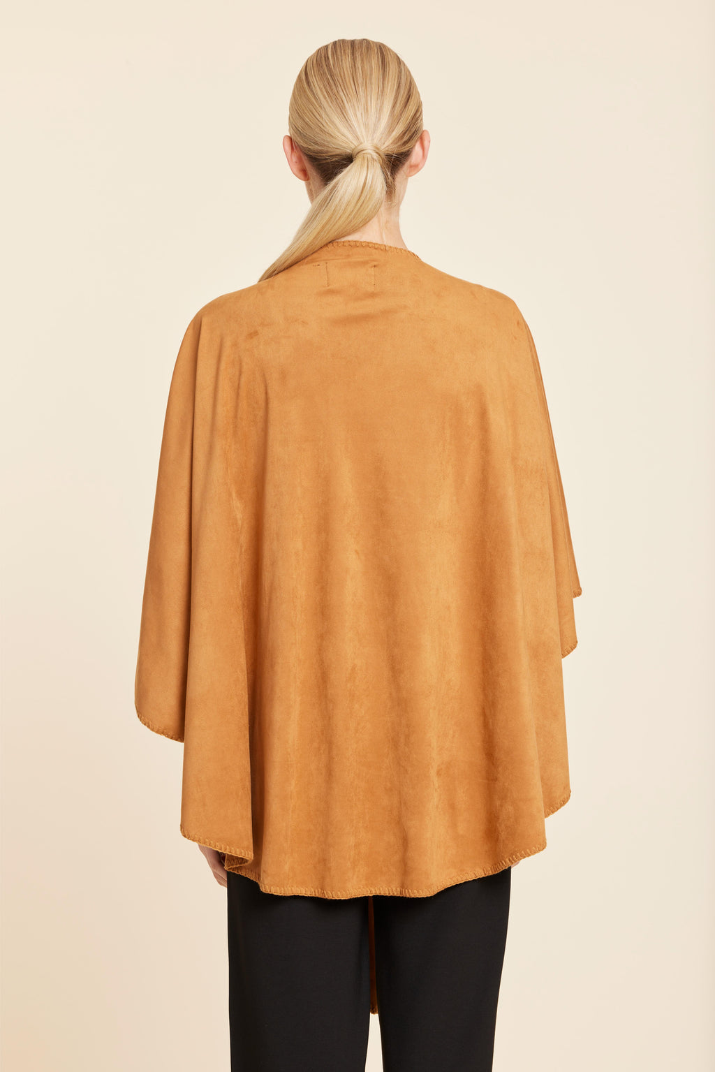 Faux Suede Whipstitch Wrap