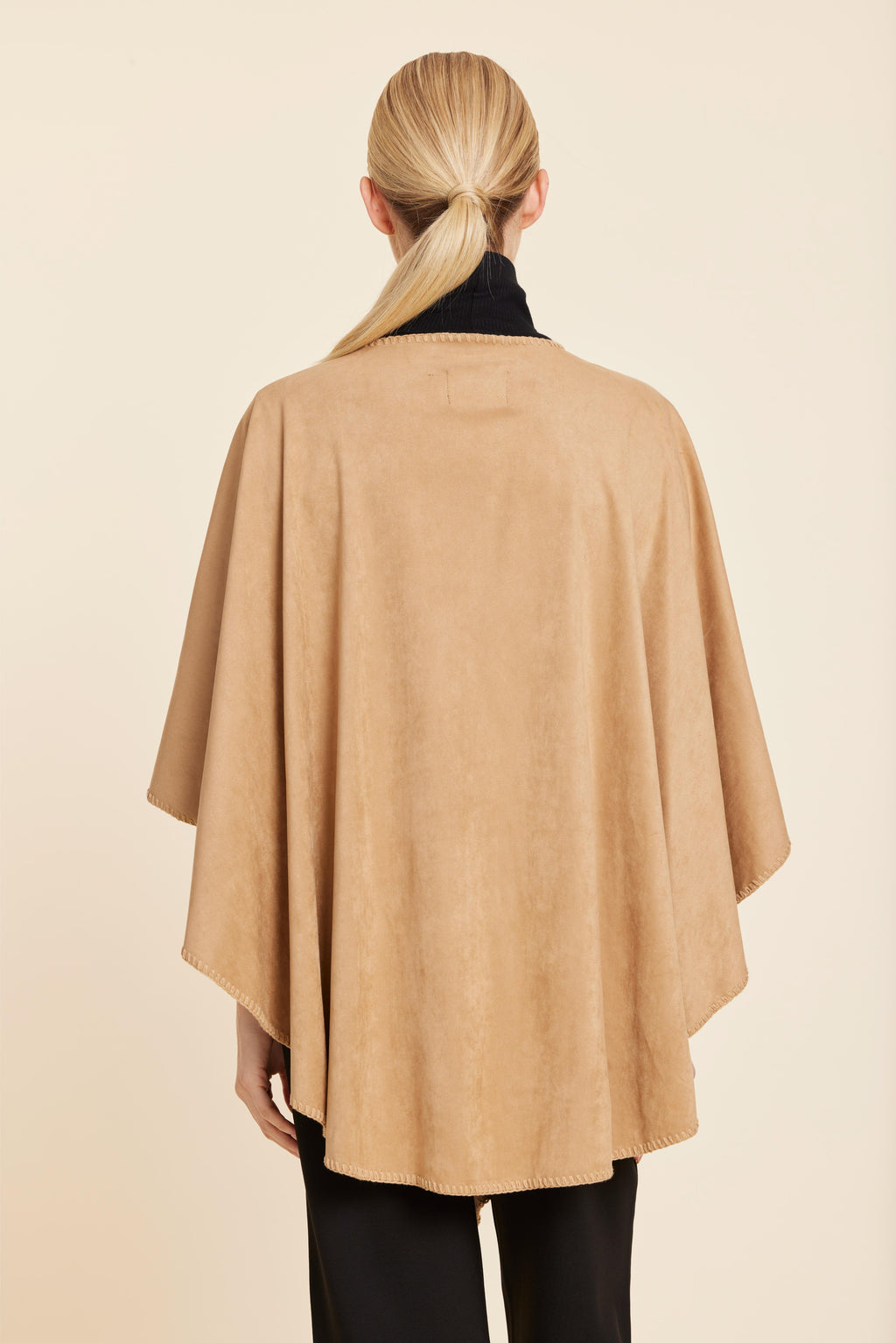 Faux Suede Whipstitch Wrap