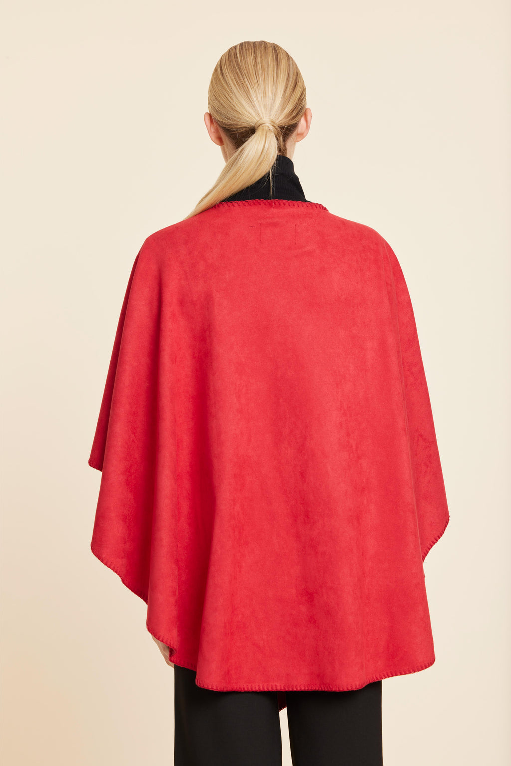 Faux Suede Whipstitch Wrap