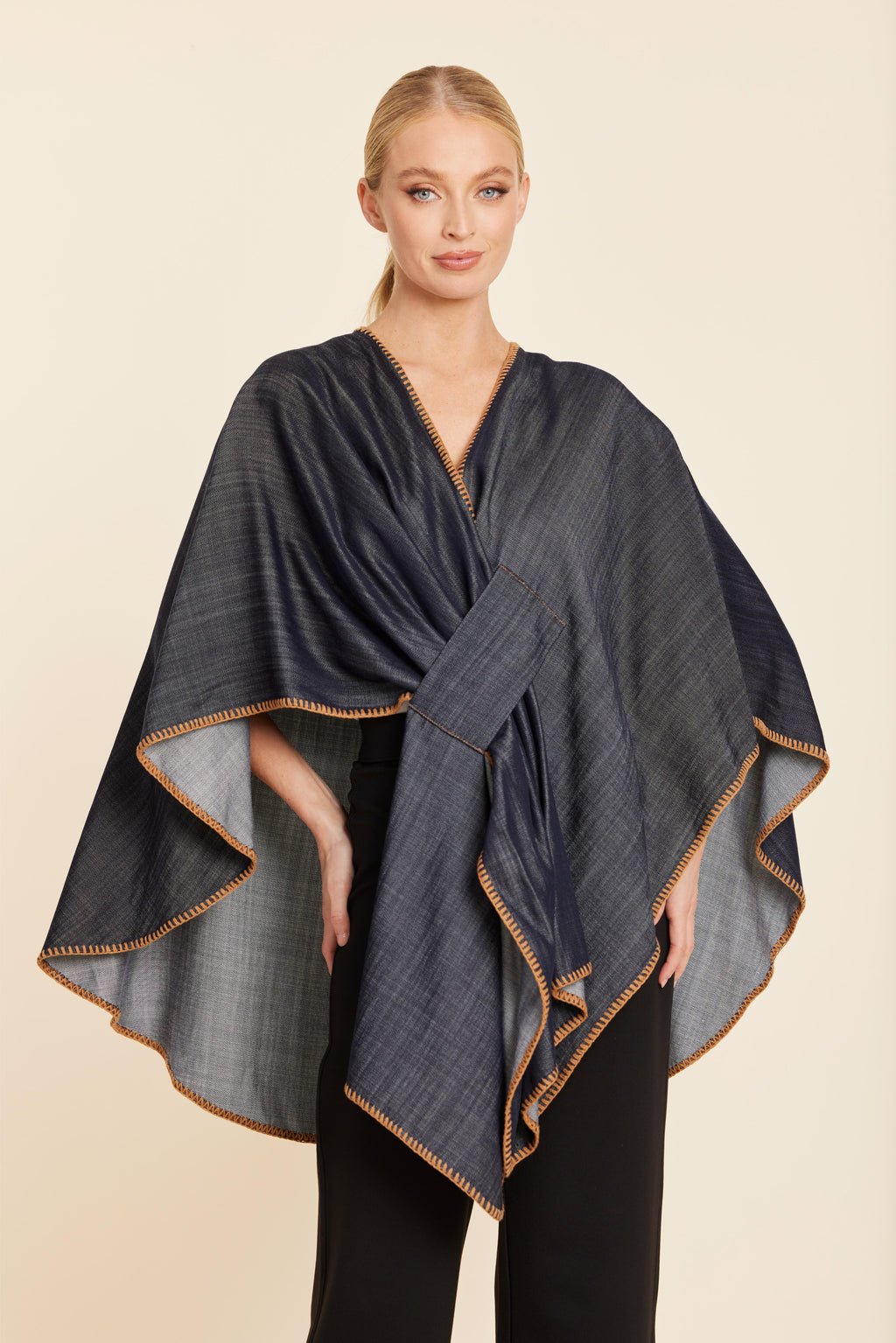 Denim Whipstitch Wrap