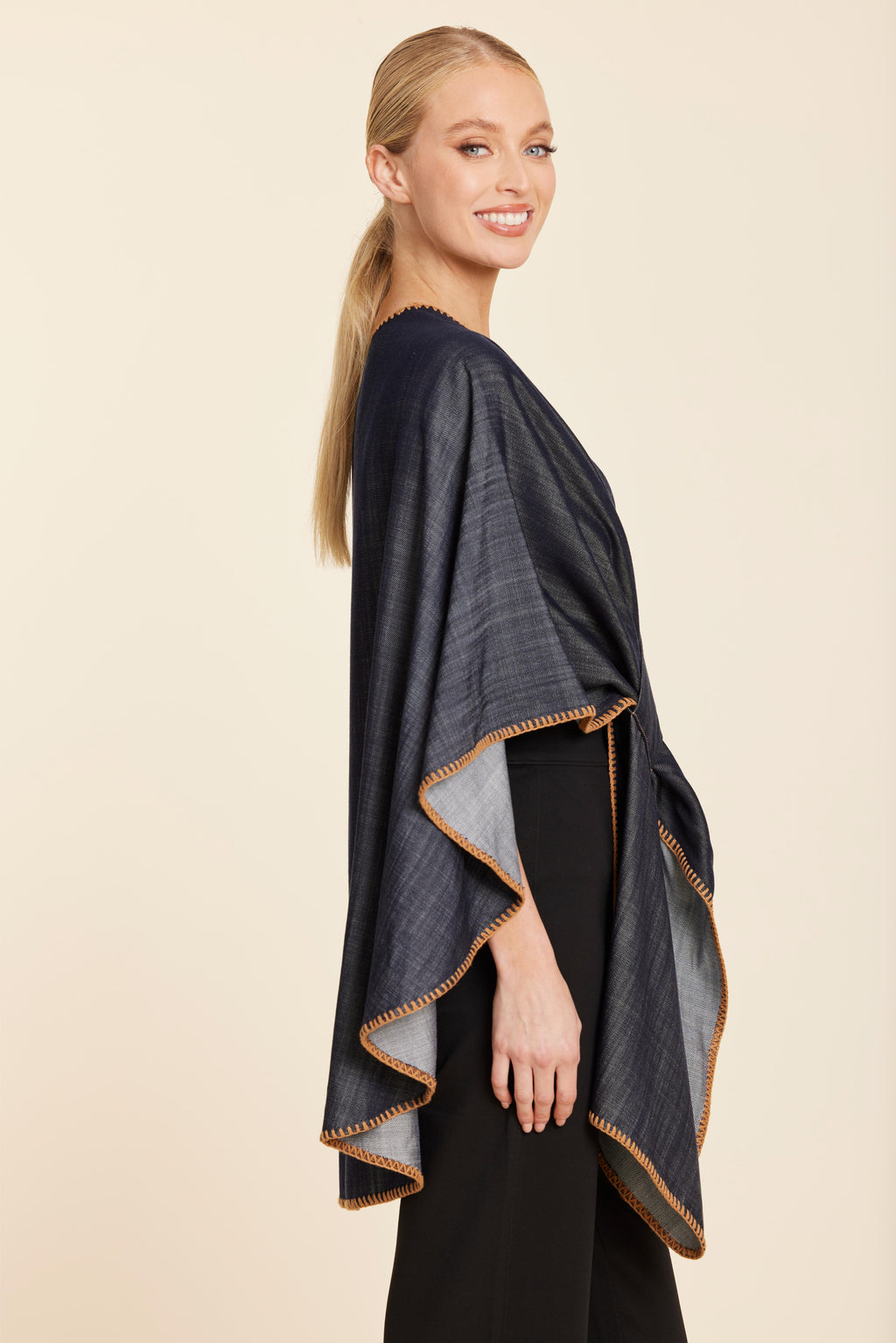 Denim Whipstitch Wrap