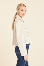 Faux Suede Two Pocket Jacket