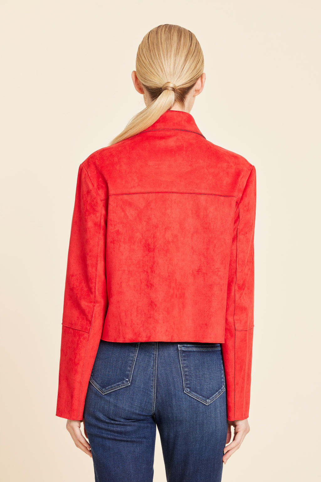 Faux Suede Two Pocket Jacket