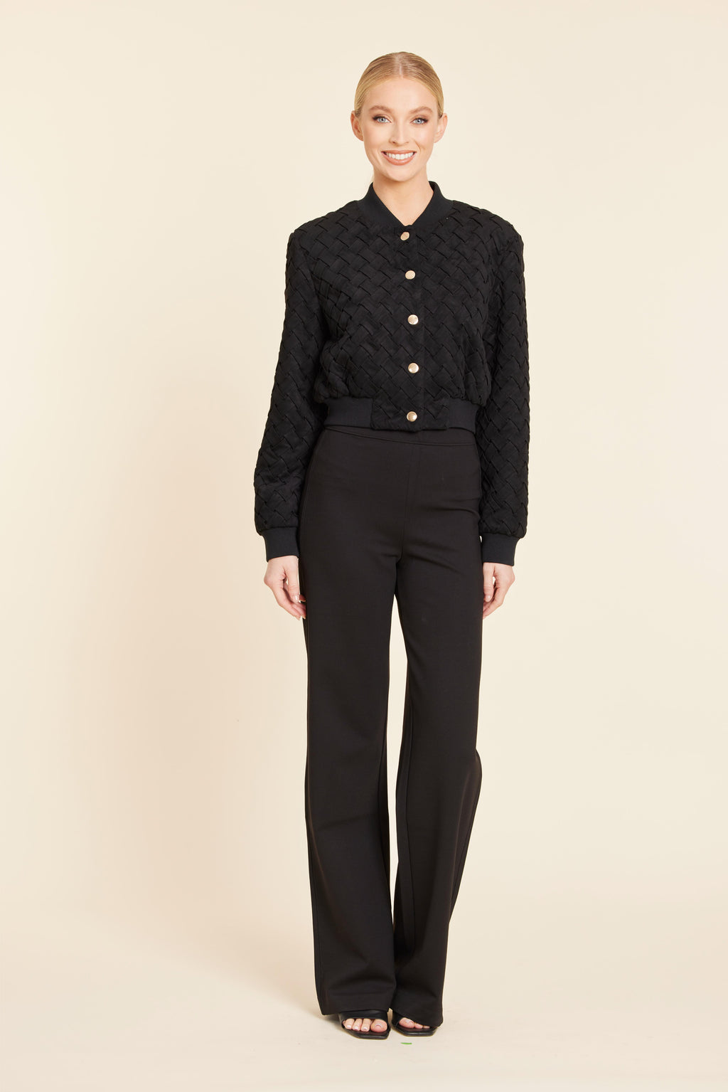 Faux Suede Braided Crop Jacket