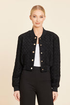 Faux Suede Braided Crop Jacket