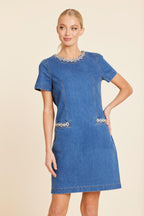Denim Embellished Dress