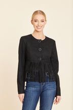 Faux Suede Fringe Jacket