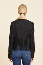 Faux Suede Fringe Jacket