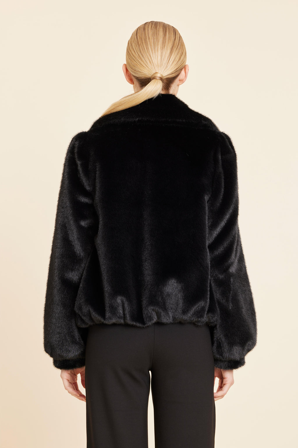 Faux Fur Zip Up Jacket