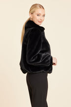 Faux Fur Zip Up Jacket