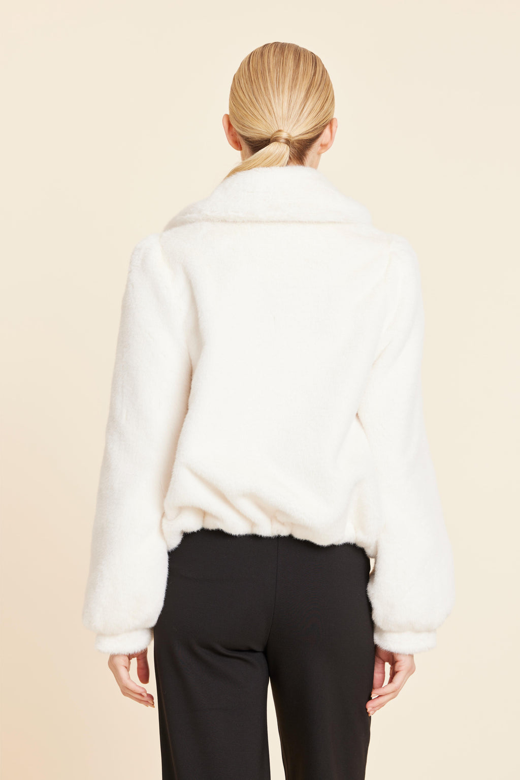Faux Fur Zip Up Jacket