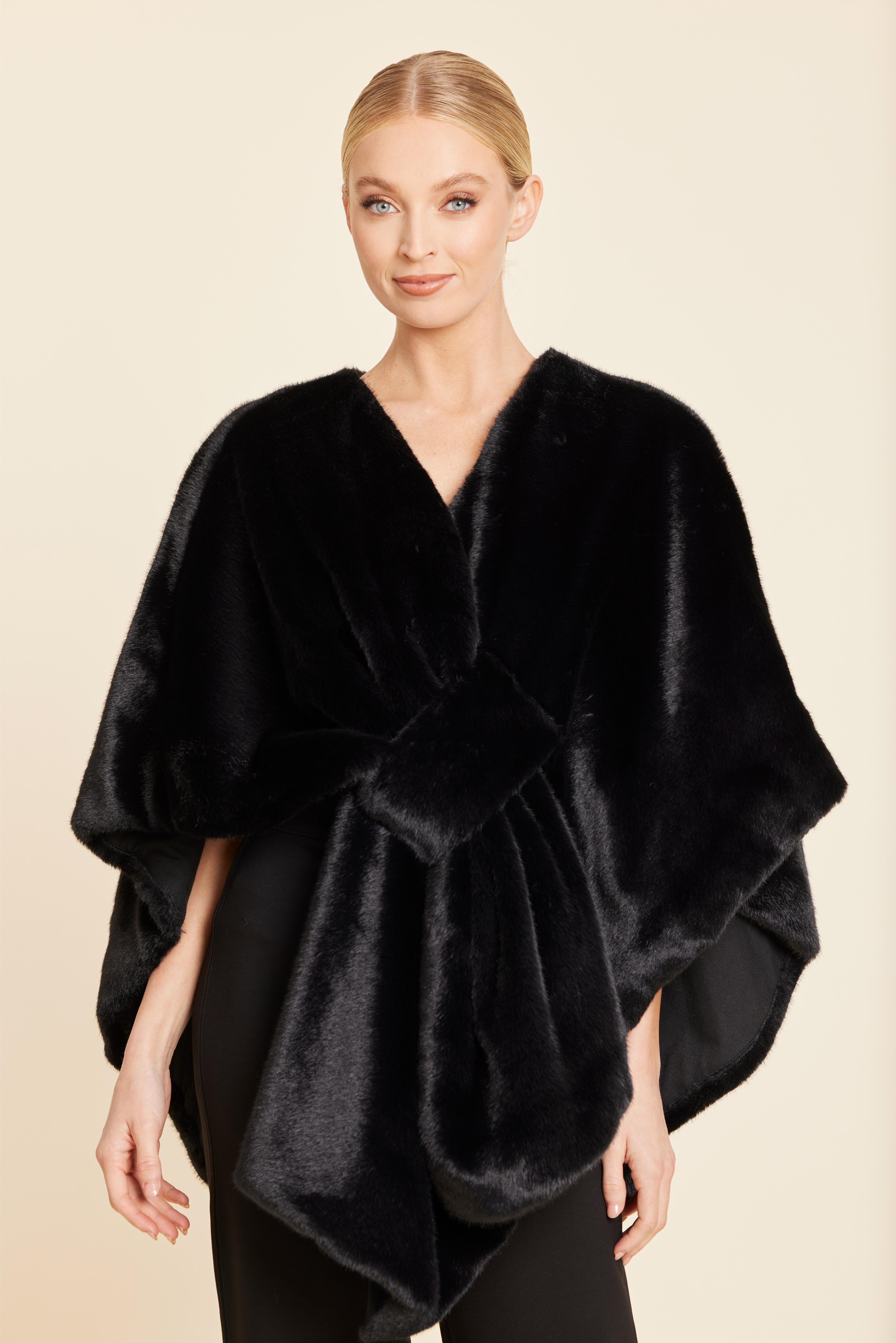 Faux Fur Cape