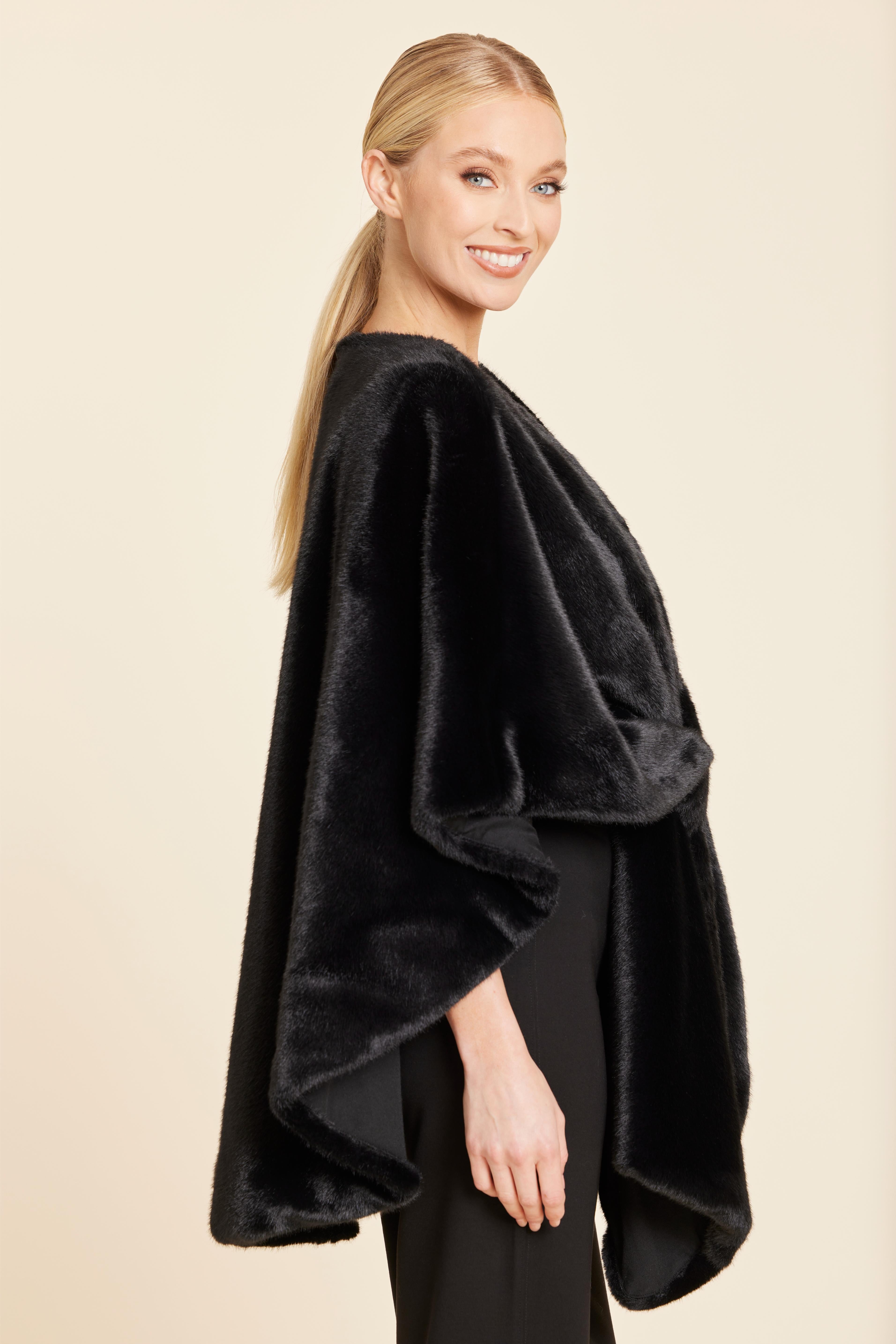 Faux Fur Cape