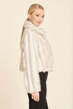 Faux Fur Zip-Up Jacket