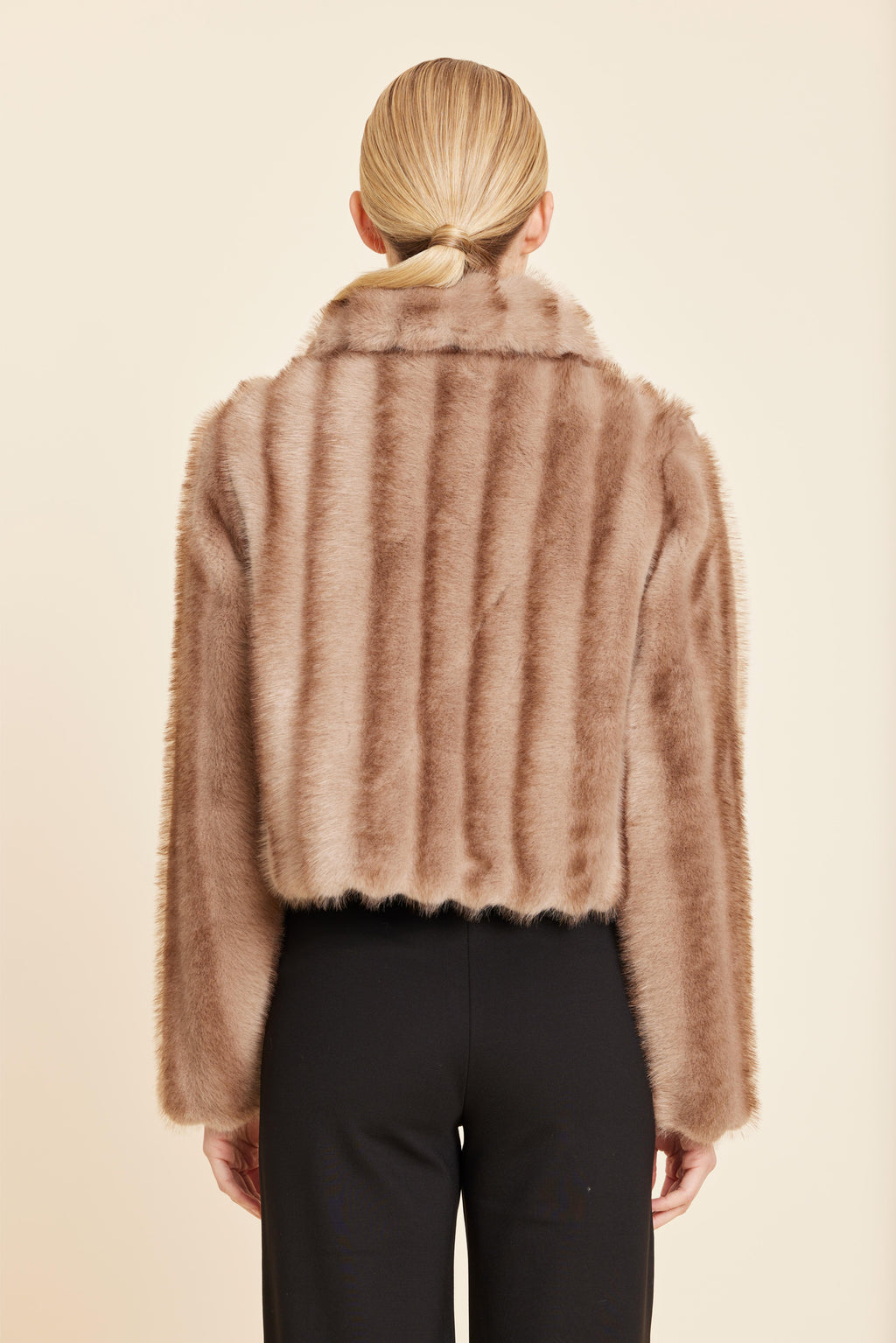 Faux Fur Zip-Up Jacket