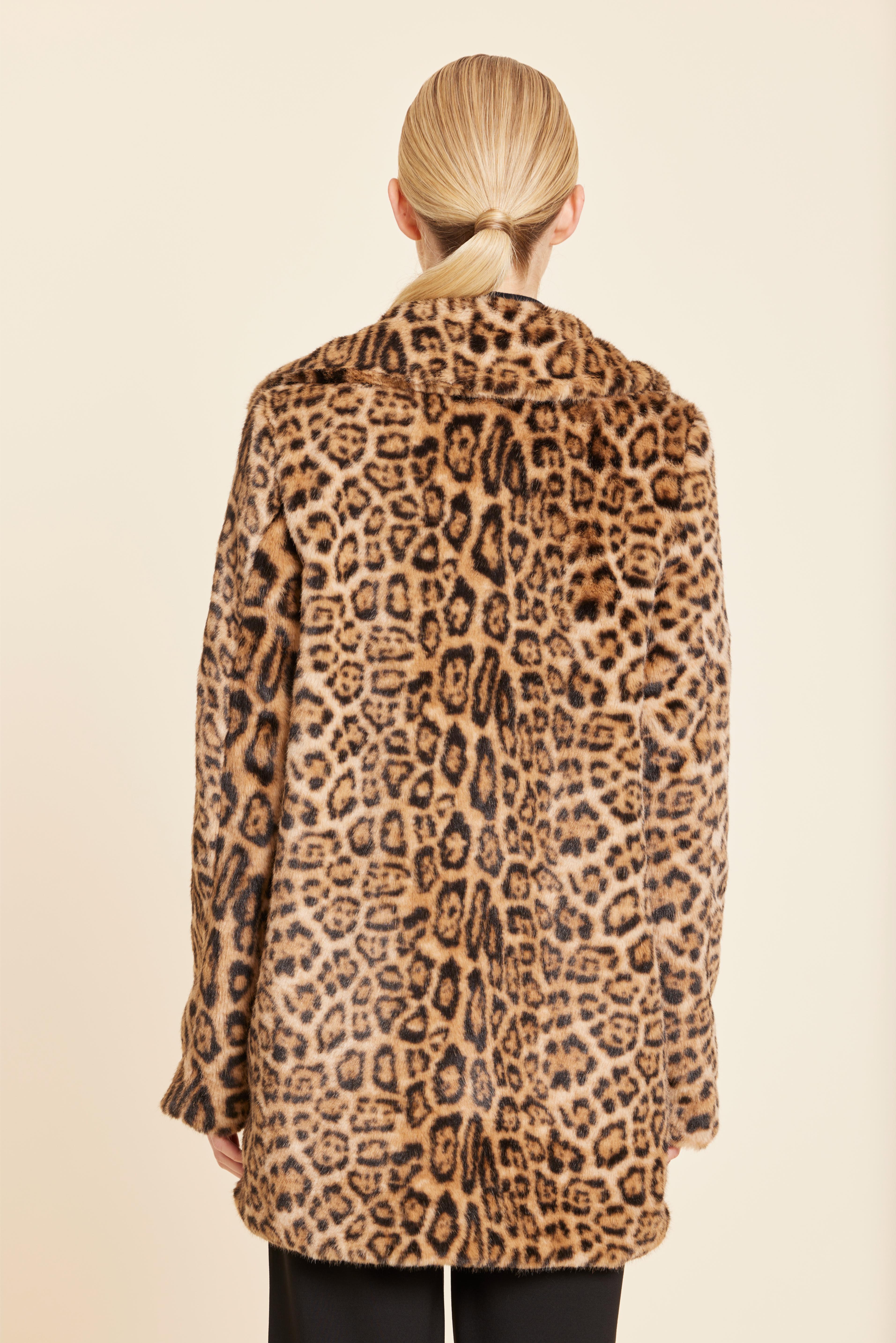 Leopard Faux Fur Leopard Coat