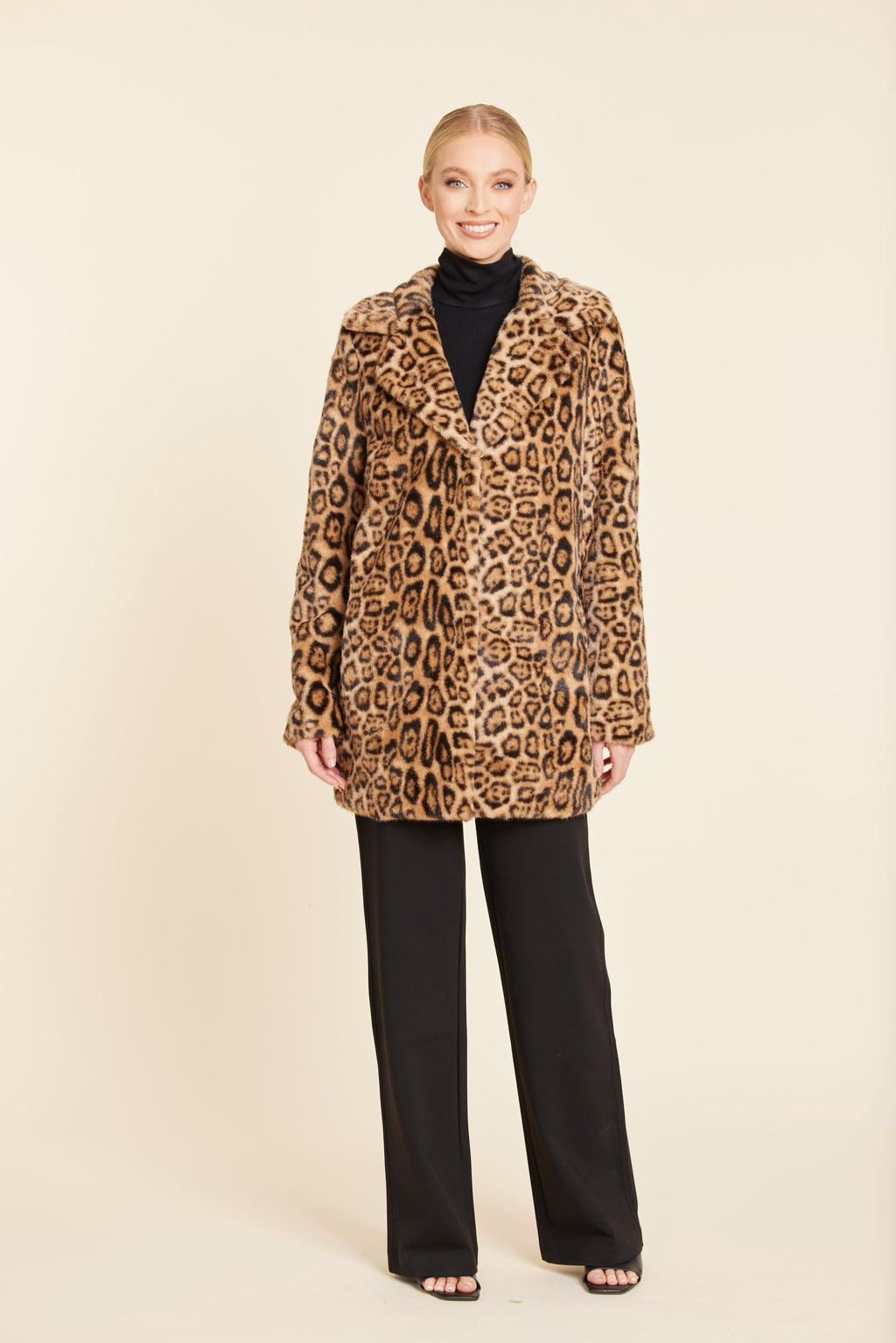 Leopard Faux Fur Leopard Coat