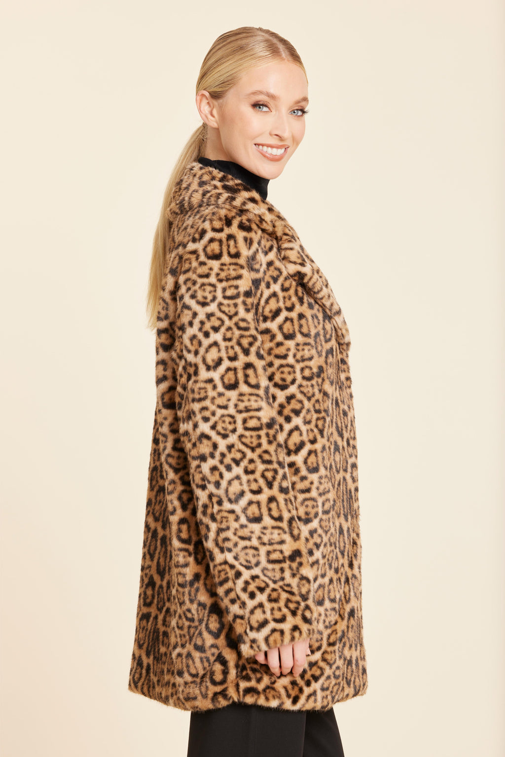 Leopard Faux Fur Leopard Coat