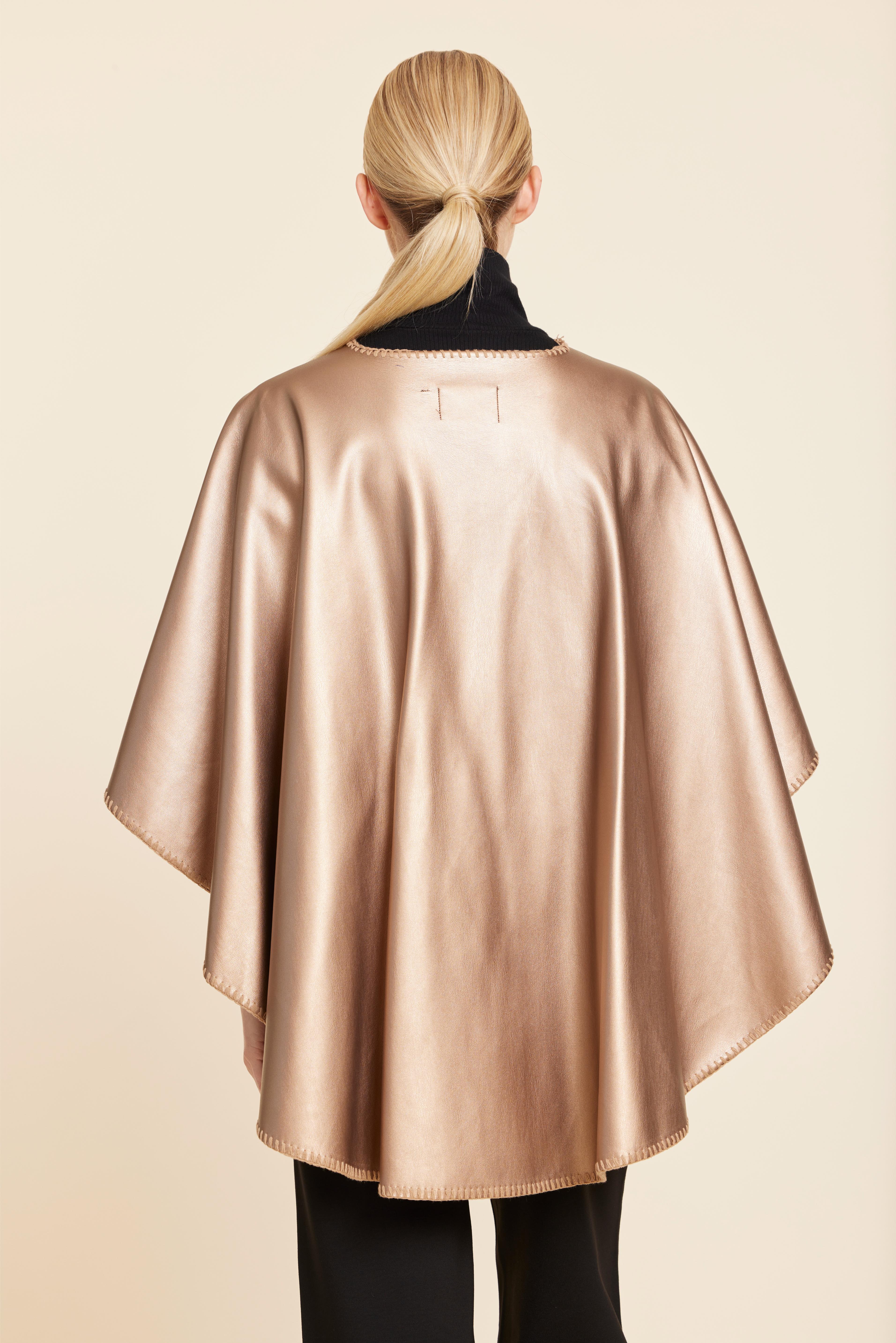 Faux Leather Tonal Whipstitch Wrap