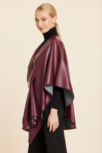 Faux Leather Tonal Whipstitch Wrap