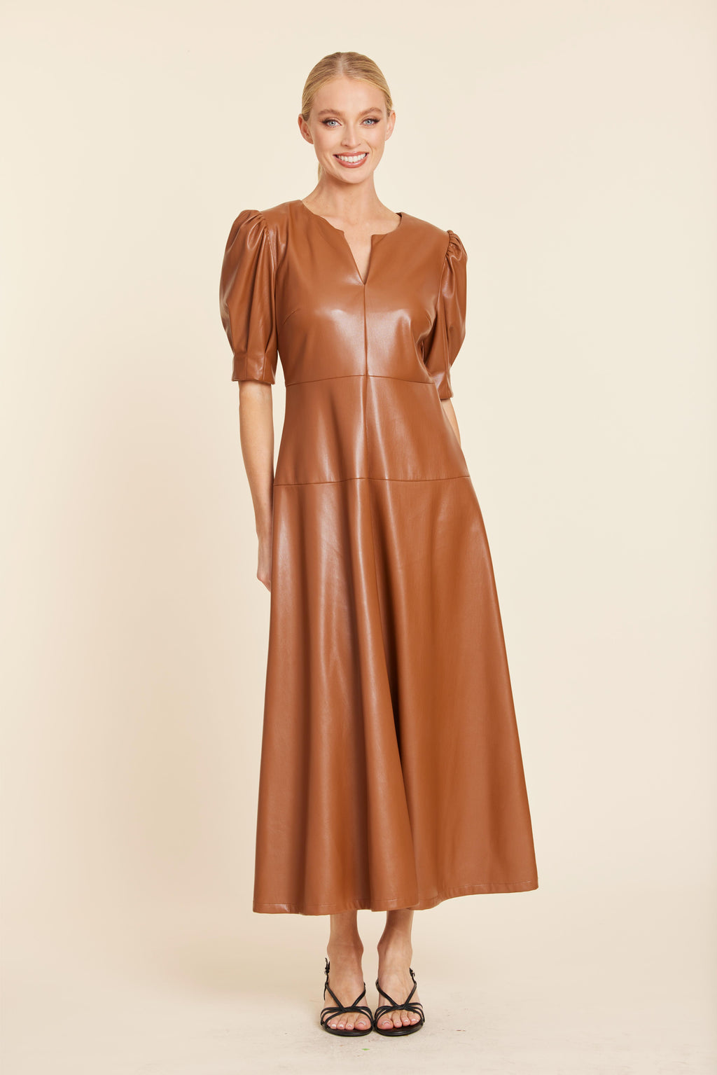 Faux Leather Maxi Dress