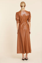 Faux Leather Maxi Dress