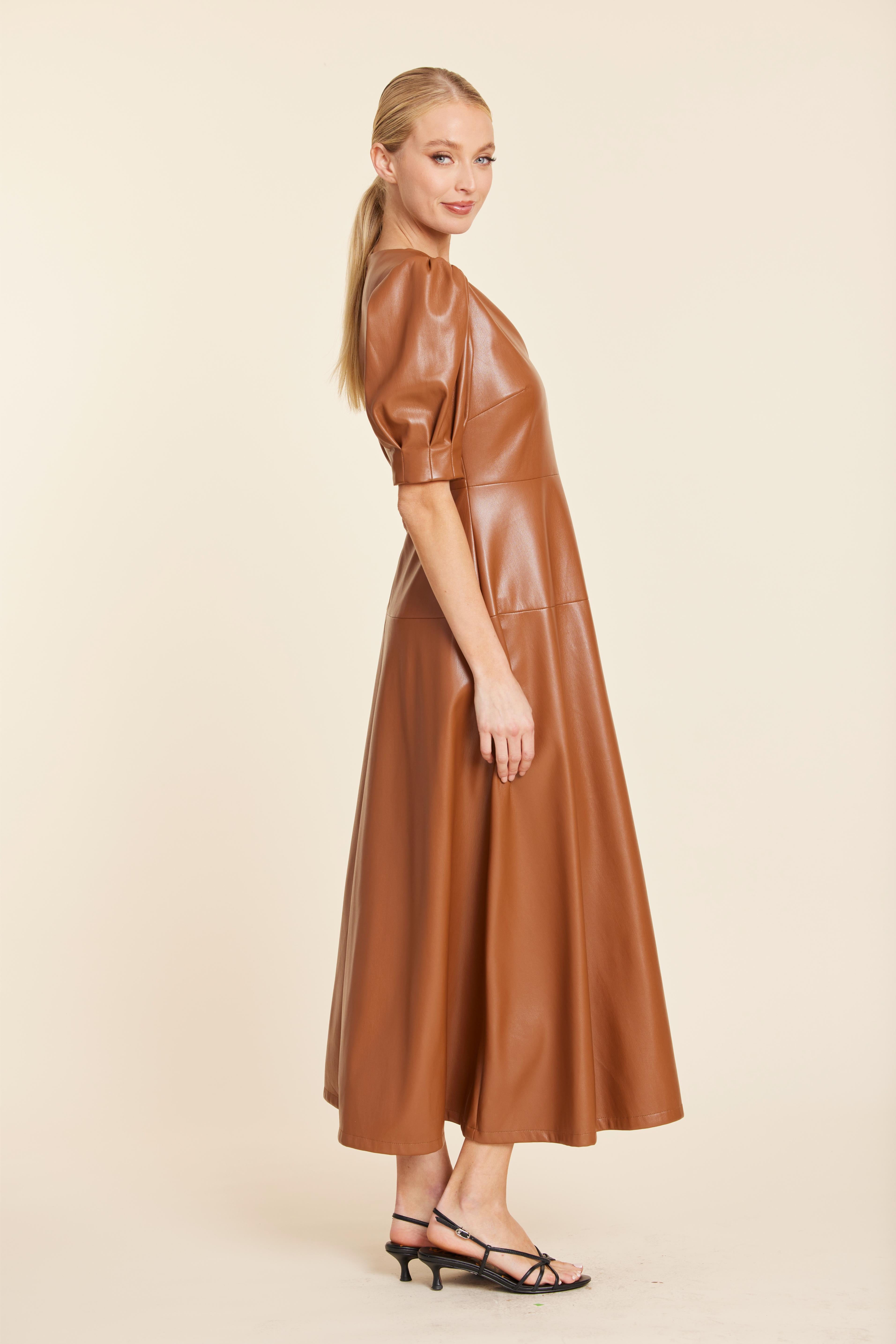 Faux Leather Maxi Dress