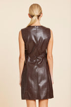 Studded Faux Leather Dress