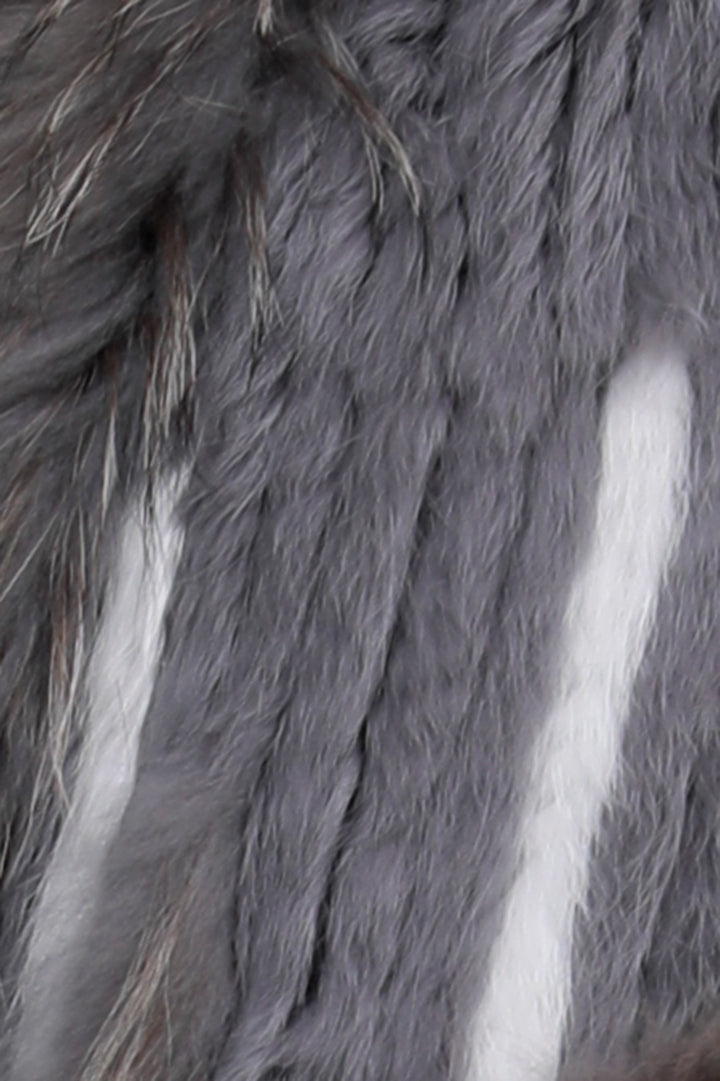 Dolce Cabo Brown Rabbit Fur Vest Size XL