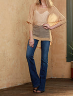 Draped Knit Dolman Sleeve Top