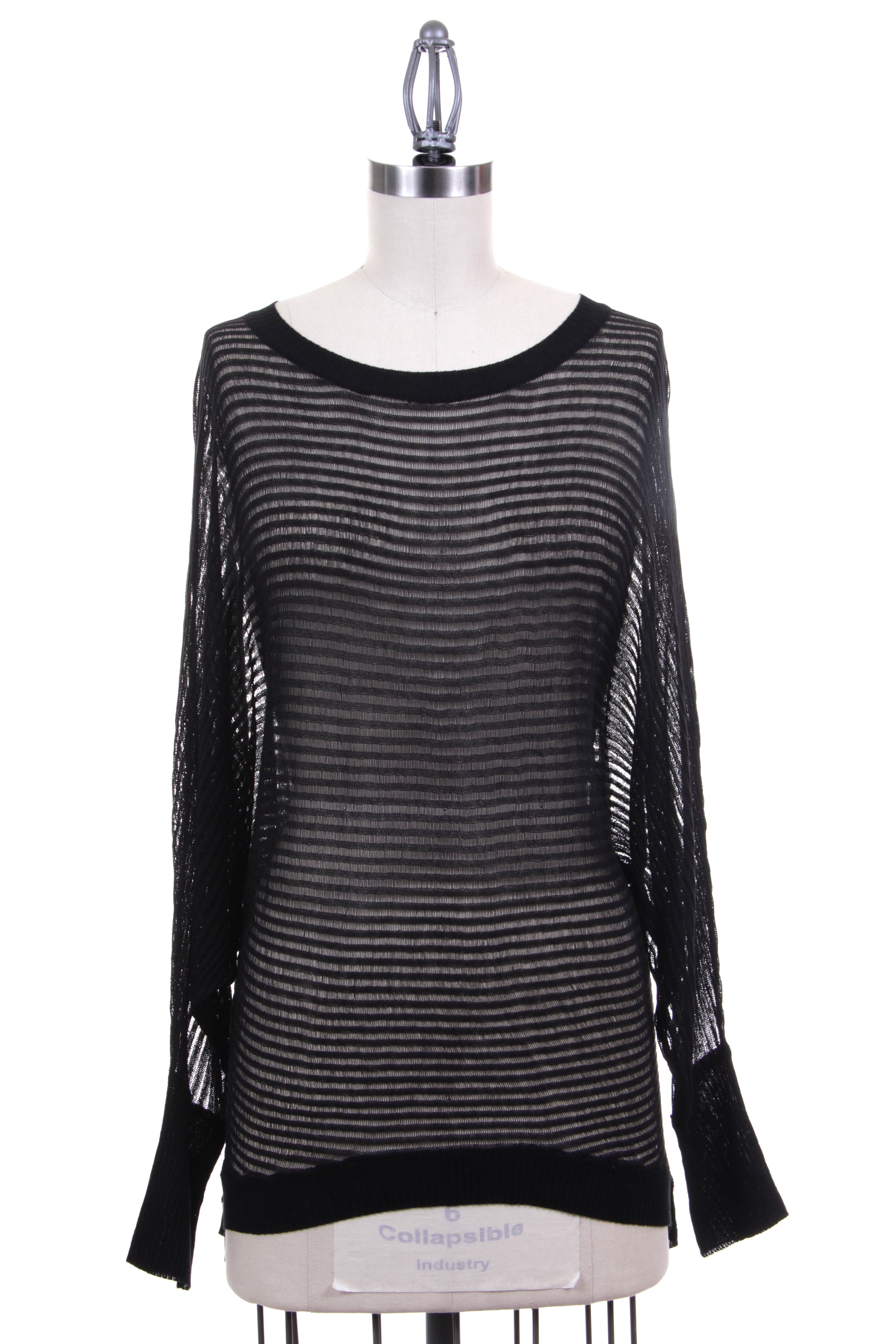 Draped Knit Dolman Sleeve Top