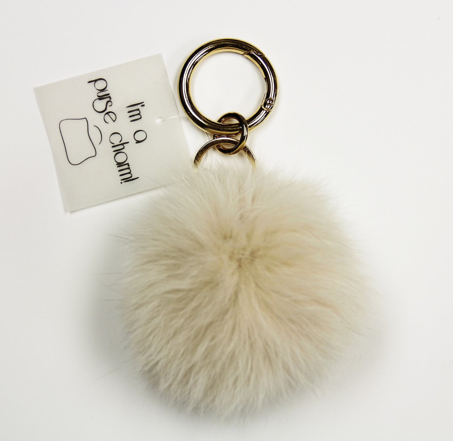 Dolce Cabo Fox Fur Keychain One Size / Black