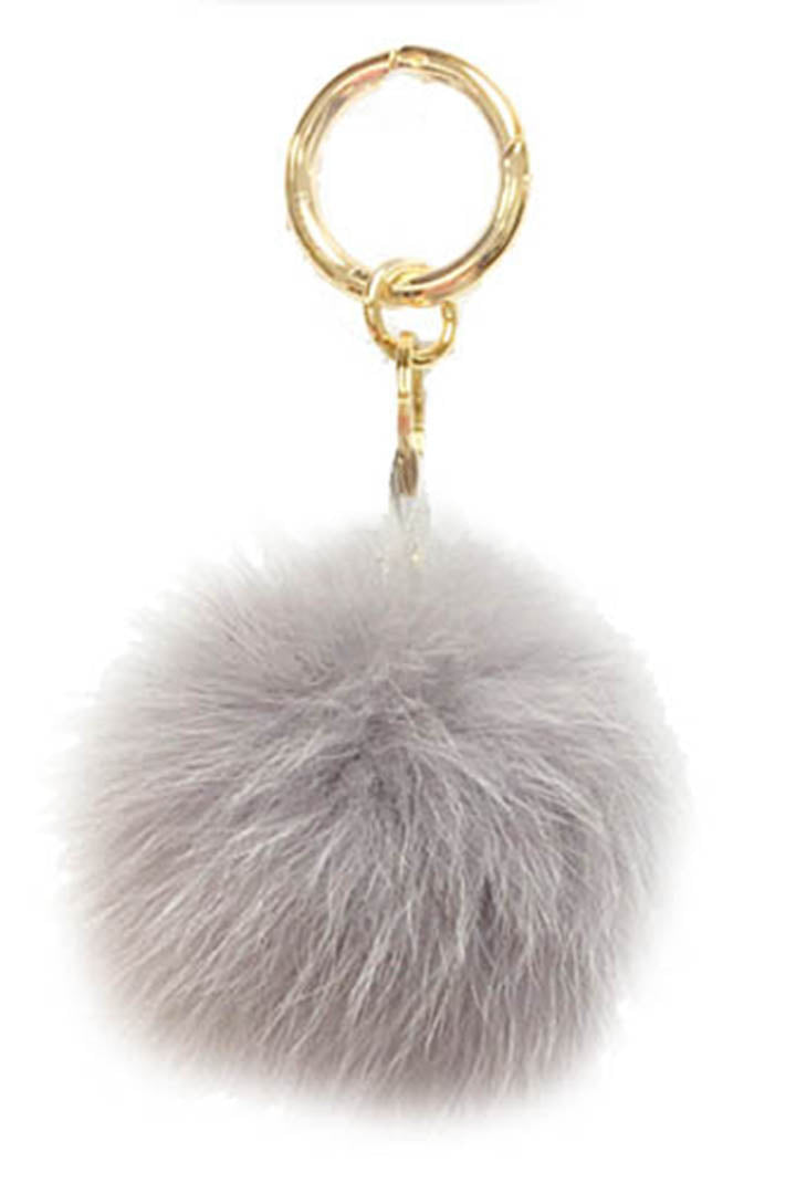 Letter F Fur Bag Charm I 100% Real Fur Keychains