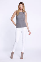 Crew Knit Tank, Taupe, Tank Top, Dolce Cabo