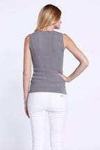 Crew Knit Tank, Taupe, Tank Top, Dolce Cabo