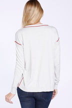 Baseball Style Silk & Cotton Cardigan