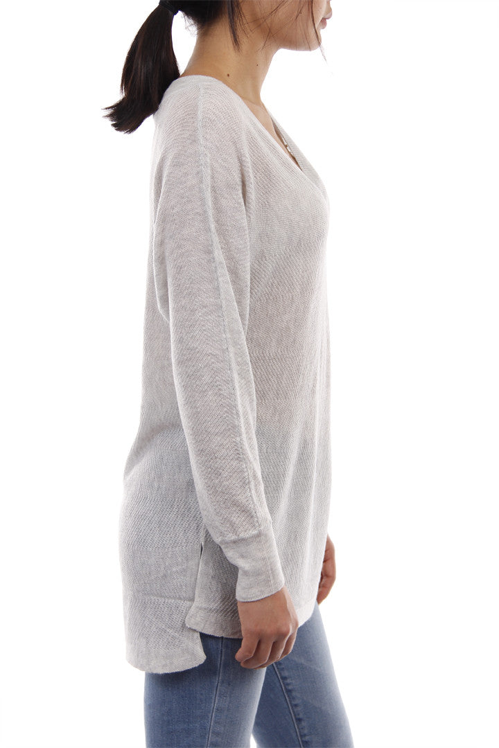 Load image into Gallery viewer, Light Knit Top Heather Grey

