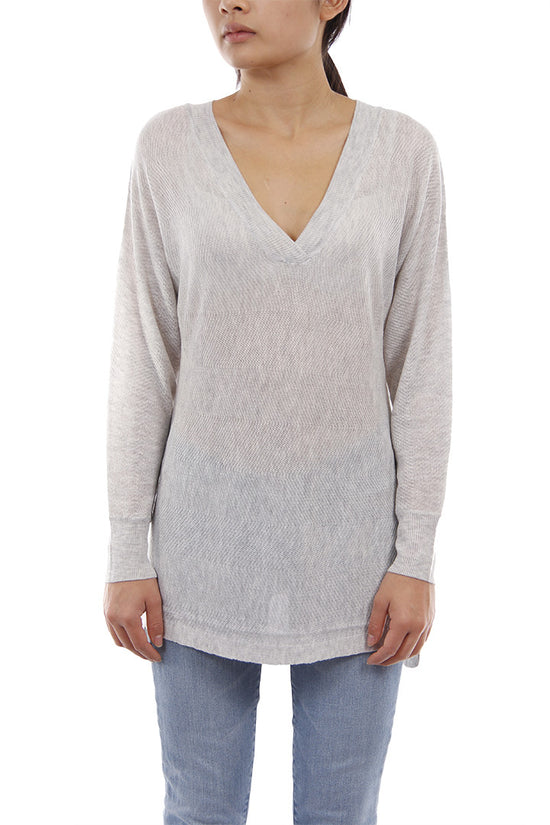 Load image into Gallery viewer, Light Knit Top Heather Grey
