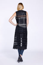 Vegan Leather Duster Vest, Black, Faux Leather, Dolce Cabo