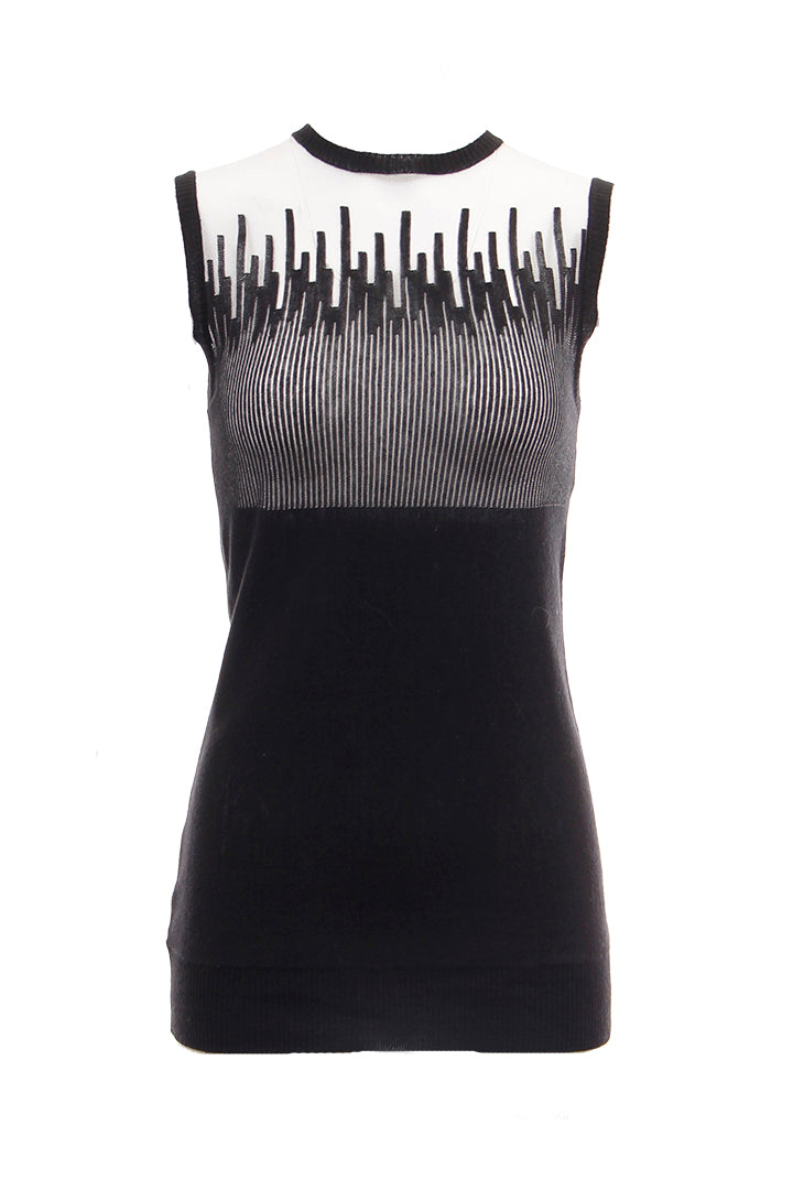 Illusion Knit Tank, Black, Dolce Cabo