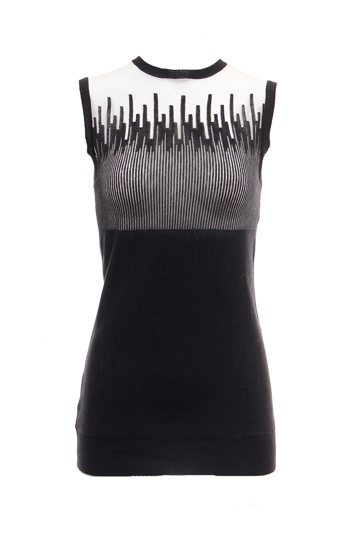 Load image into Gallery viewer, Illusion Knit Tank, Black, Dolce Cabo
