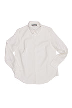 Faux Leather Button Down White Top, Dolce Cabo