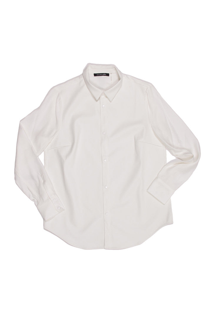 Load image into Gallery viewer, Faux Leather Button Down White Top, Dolce Cabo
