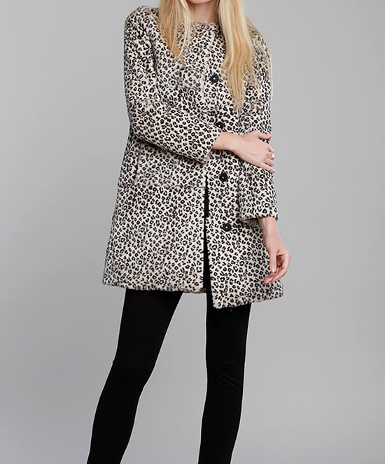 Load image into Gallery viewer, Leopard Rabbit Fur Coat
