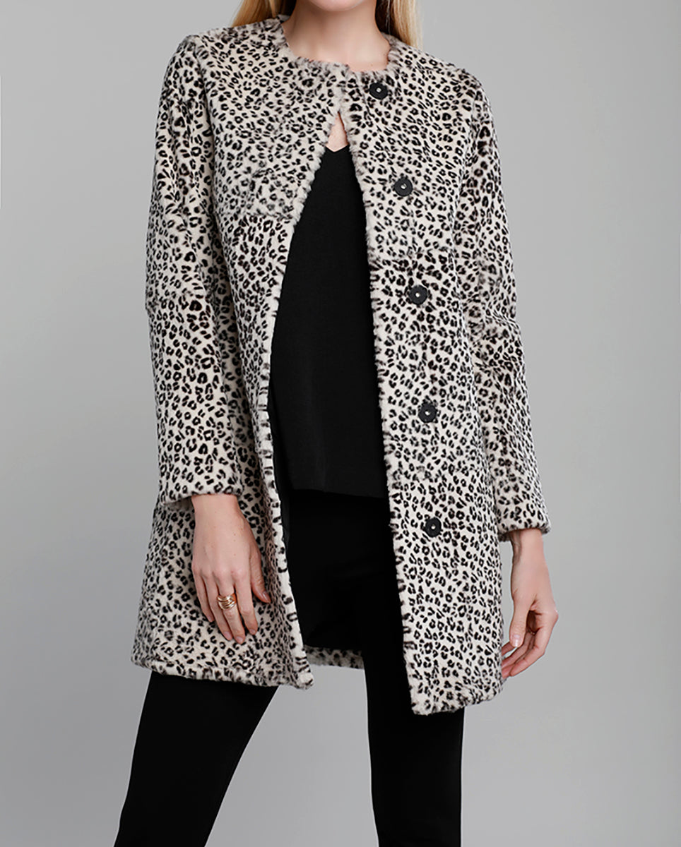 Leopard Rabbit Fur Coat