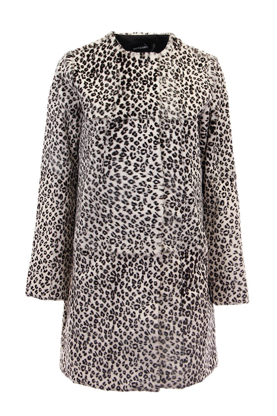 Load image into Gallery viewer, Leopard Print Real Fur Coat, Rabbit Fur, Dolce Cabo
