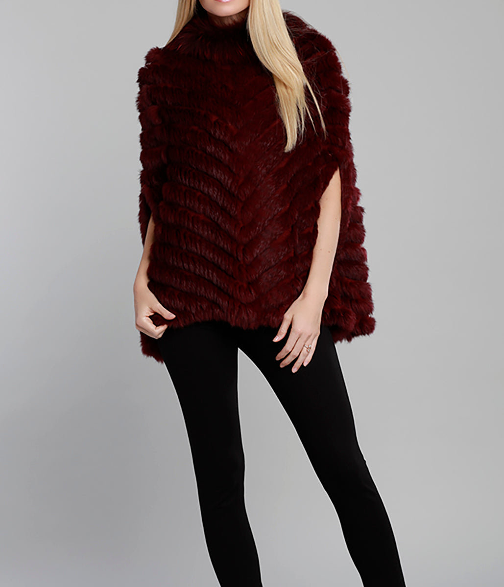 Rabbit Fur Poncho